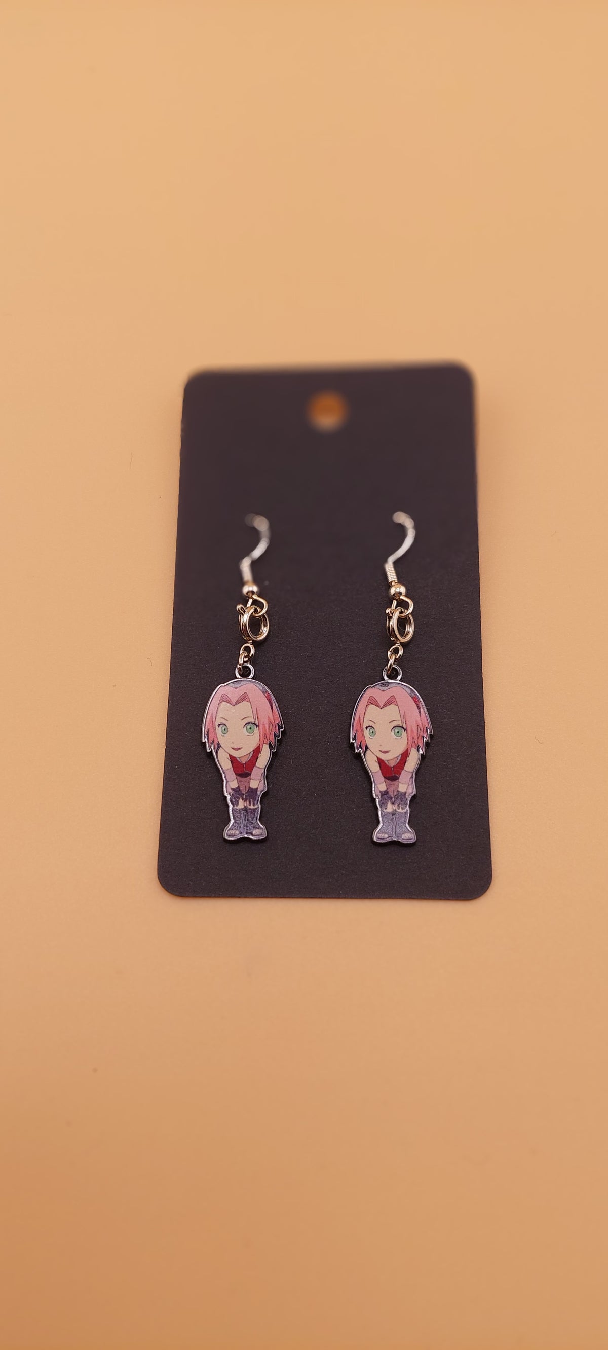 Naruto themed earrings close-up - high quality anime accessories