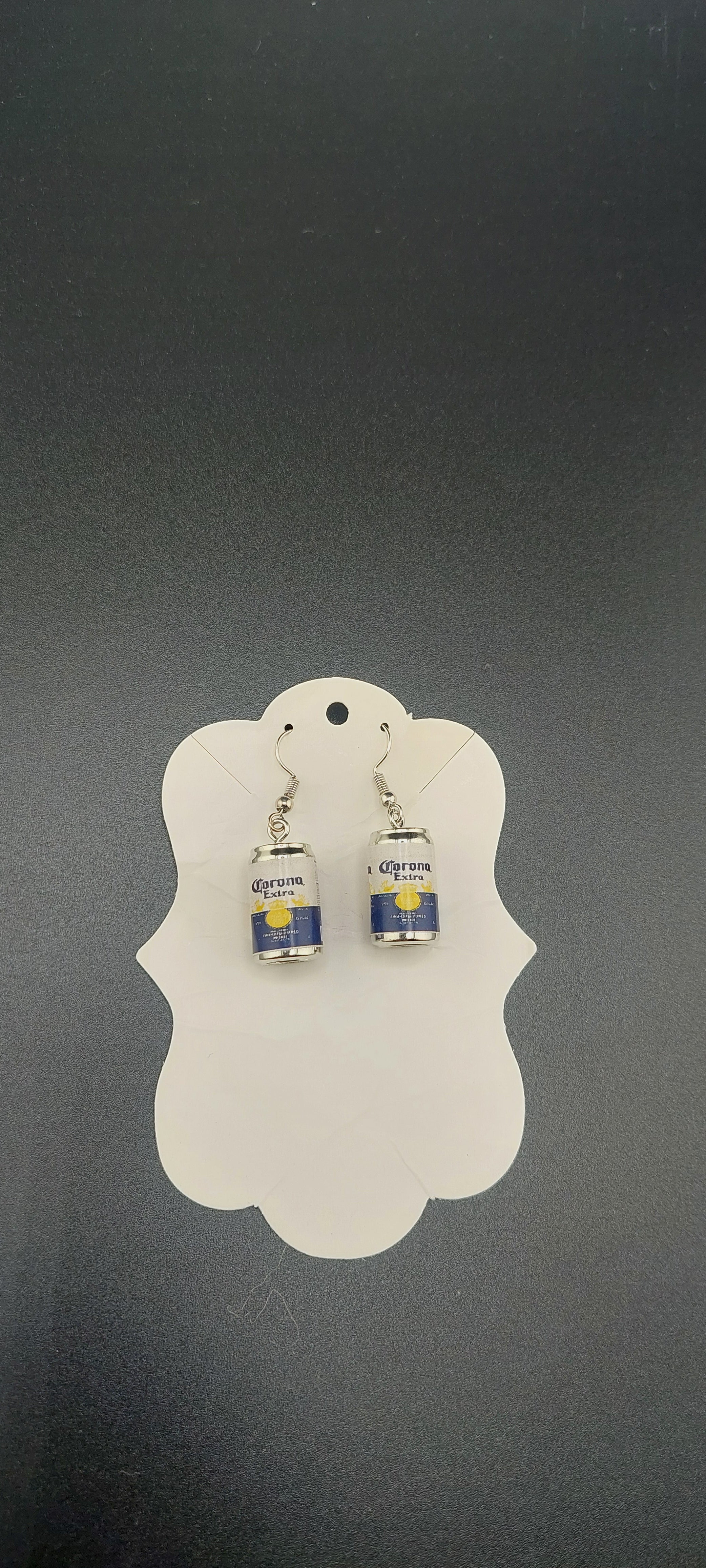 Corona Extra can earrings - beer-themed jewelry by Jade Couture