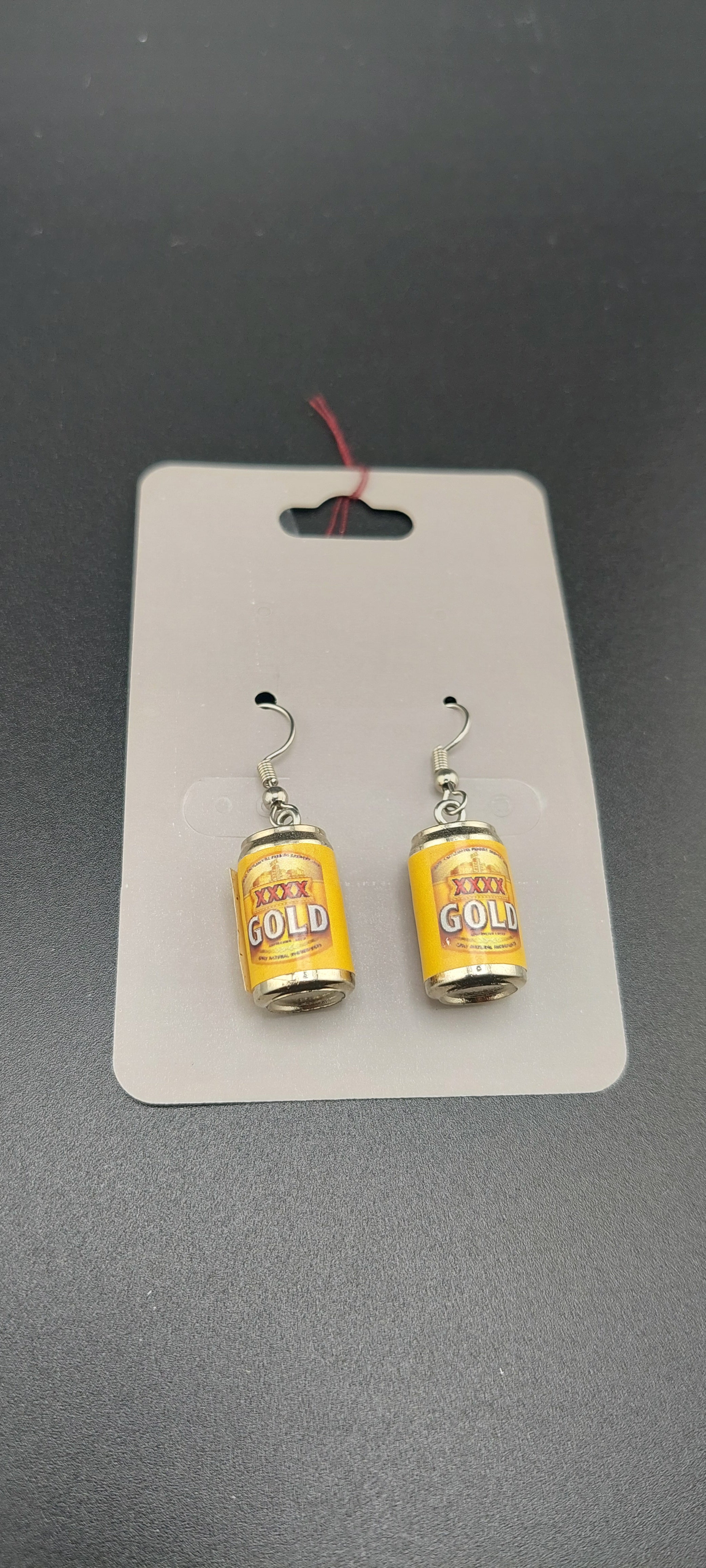 XXX Gold alcohol earrings - themed jewelry by Jade Couture