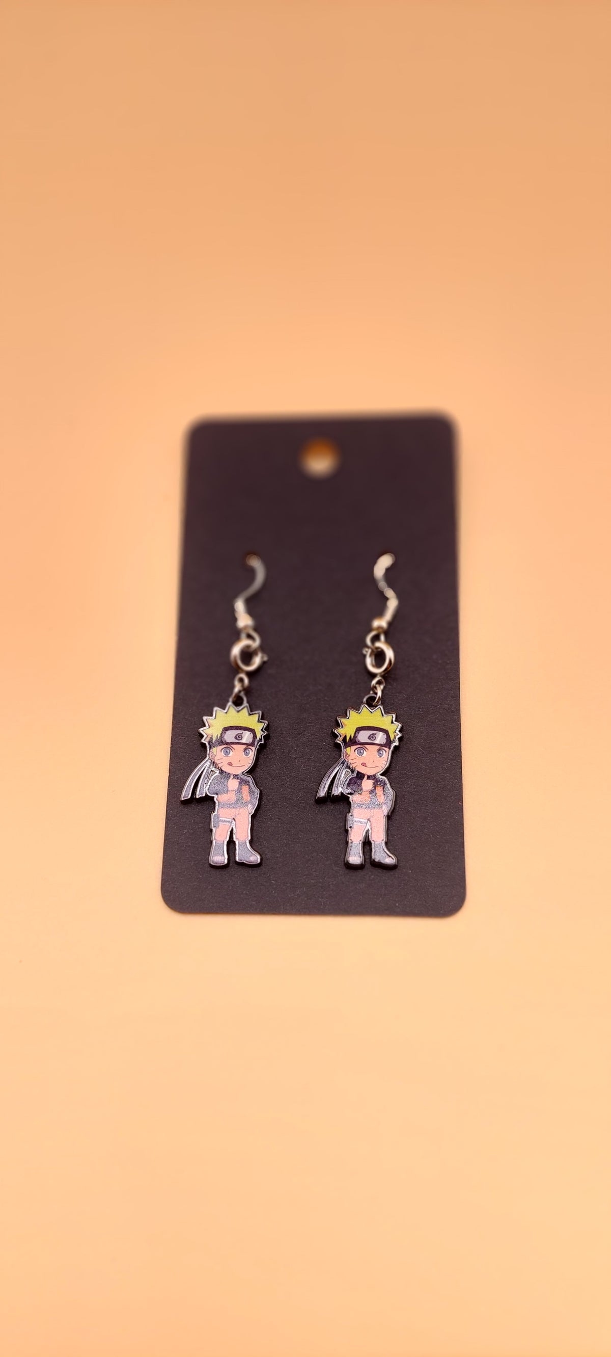 Naruto themed earrings close-up - high quality anime accessories