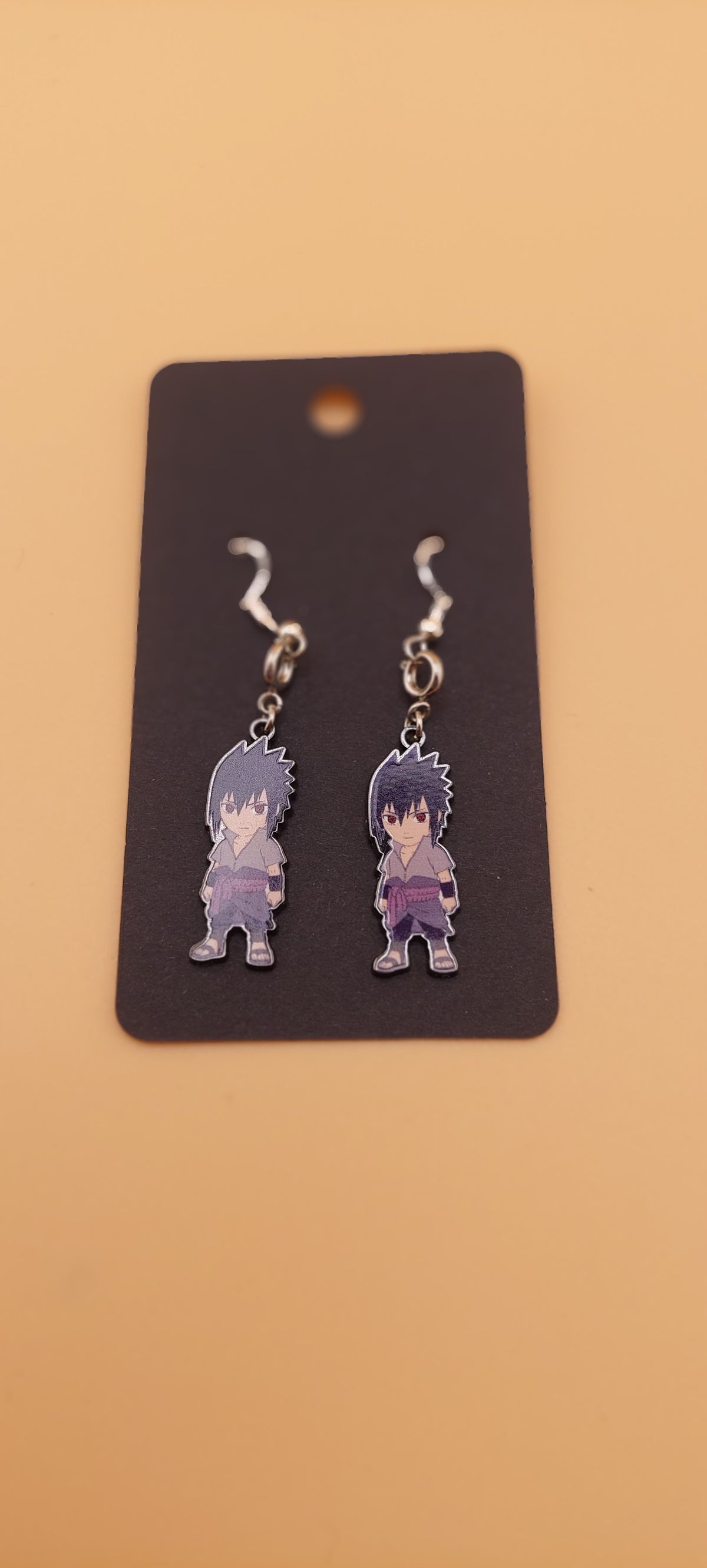 Naruto themed earrings close-up - high quality anime accessories