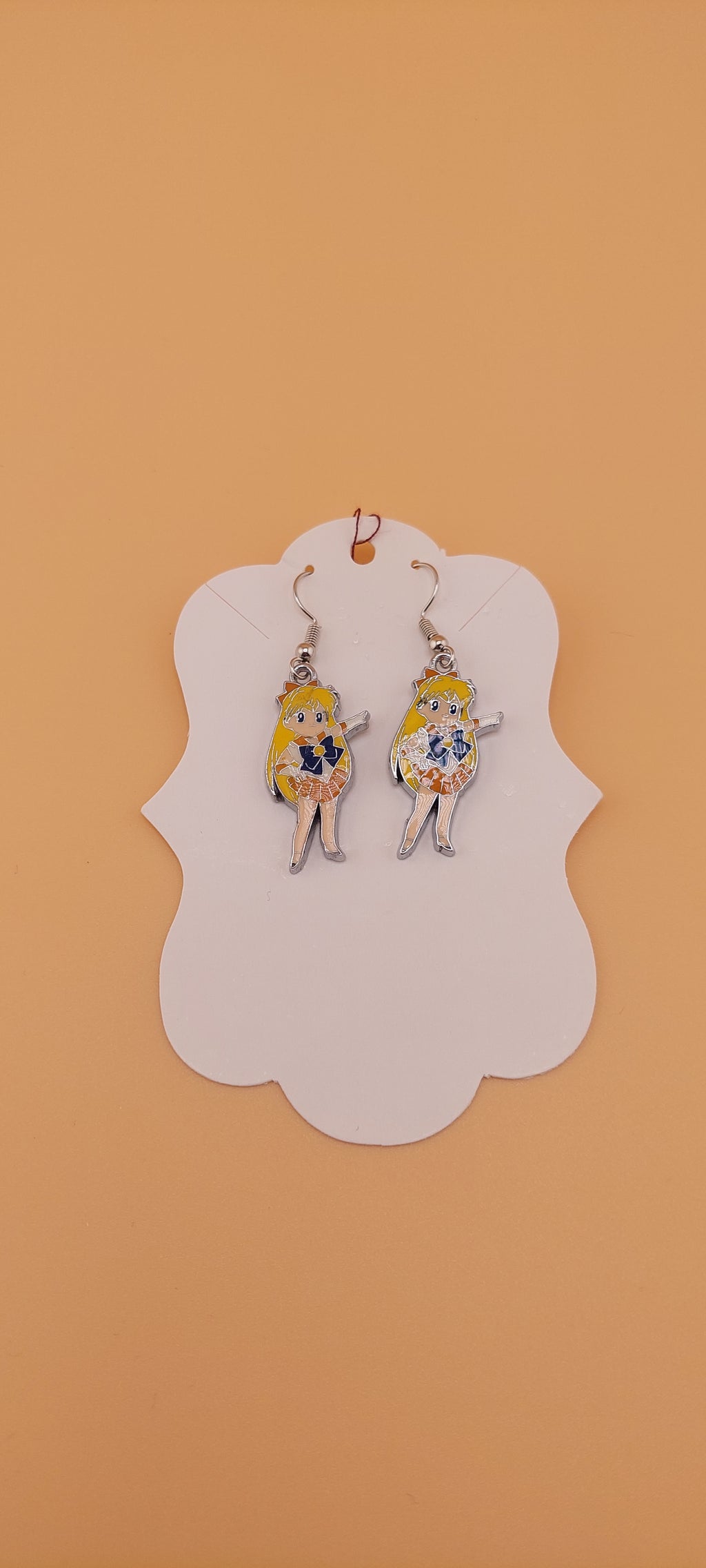 Sailor venus earrings detail - hypoallergenic sensitive ears