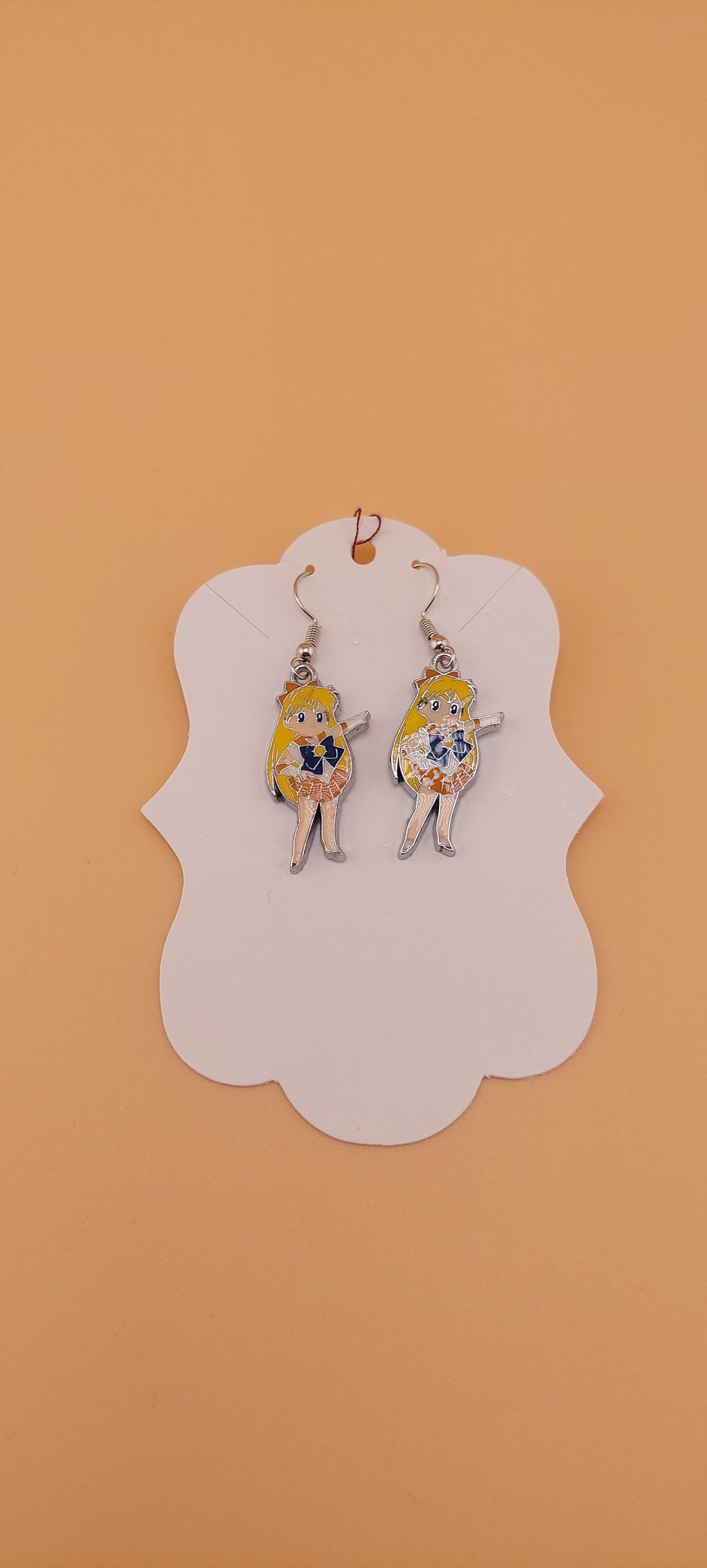 Sailor venus earrings detail - hypoallergenic sensitive ears