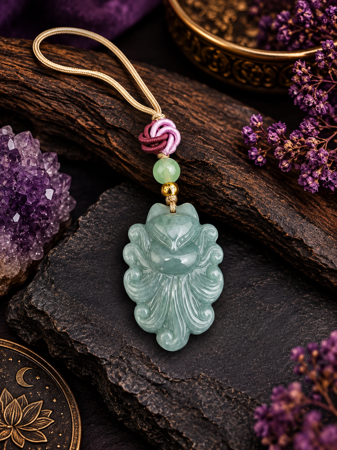 Blue Water Jade Keychains| accessories ~ Lunar Jade