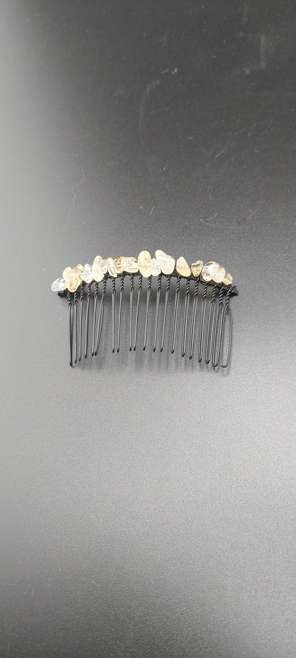 Black hair clips - sleek hair accessories by Jade Couture