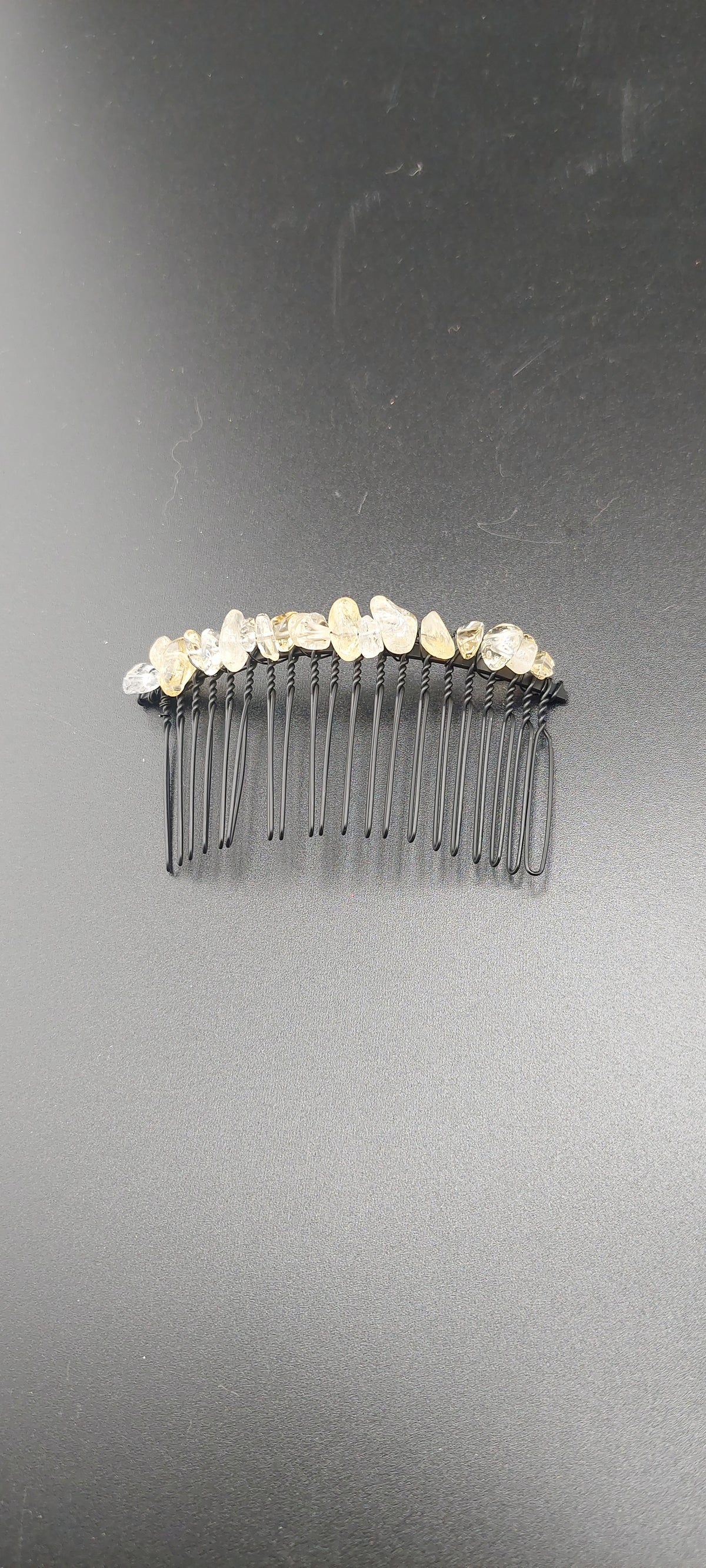 Black hair clips - sleek hair accessories by Jade Couture