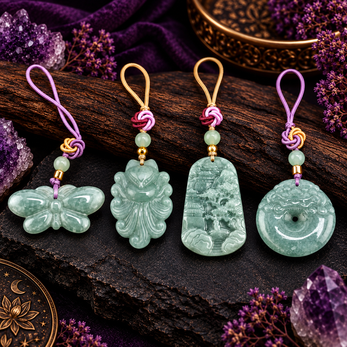 Blue Water Jade Keychains| accessories ~ Lunar Jade
