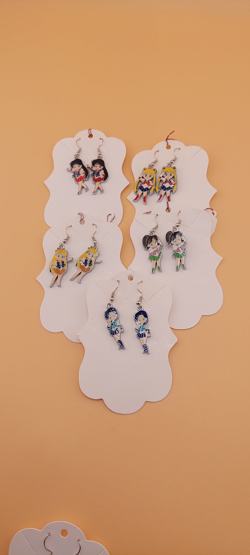 Sailor Moon anime earrings hypoallergenic - magical girl jewelry